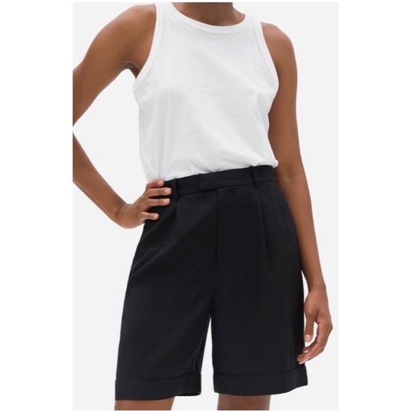 EVERLANE NWT The Put-Together Pleat Short *Black 4 - Picture 6 of 6